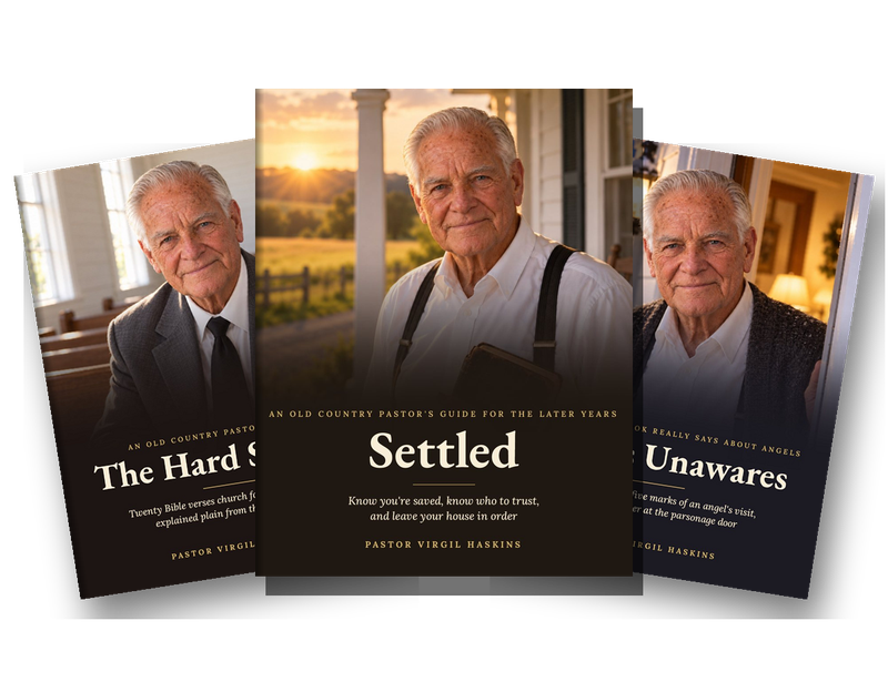 The three books: Settled, The Hard Sayings, and Angels Unawares